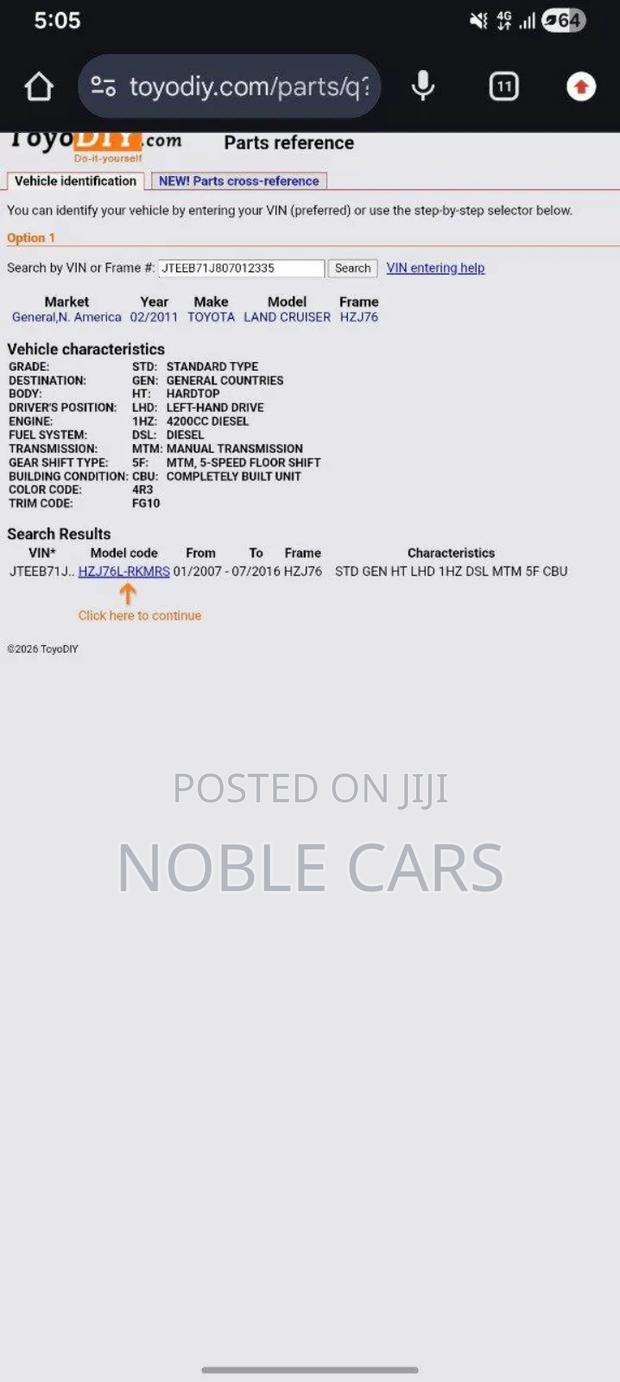 Toyota Land Cruiser 2011 Off white