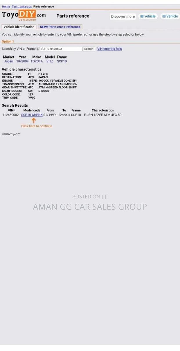 Toyota Vitz 2004 Silver