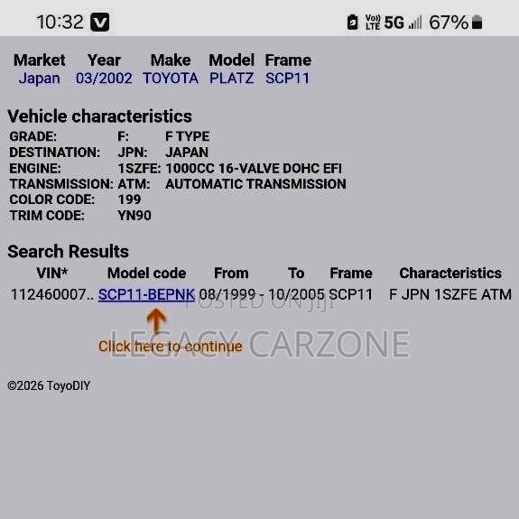 Toyota Platz 2002 Silver