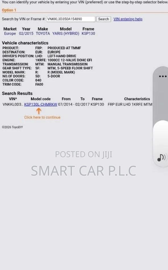 Toyota Yaris 2015 White