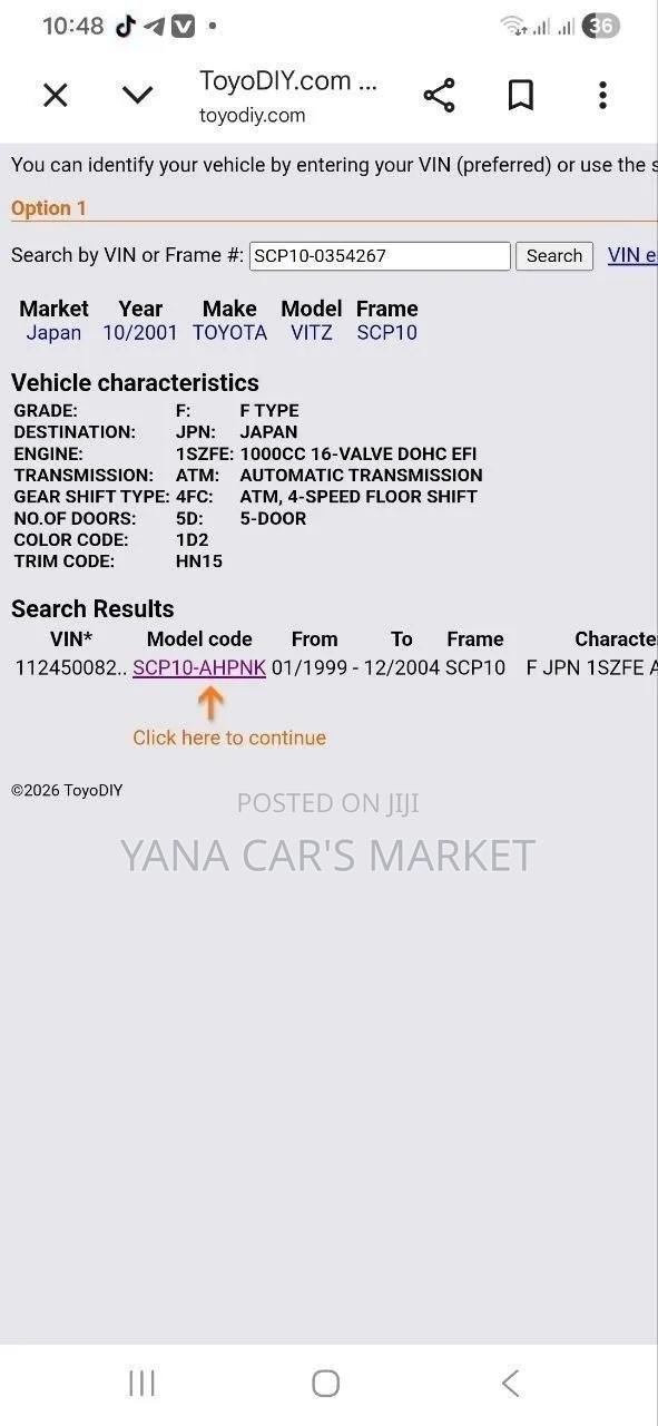 Toyota Vitz 2001 Gray