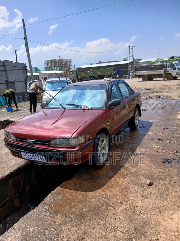 Toyota Corolla Sedan 1990 Burgundy