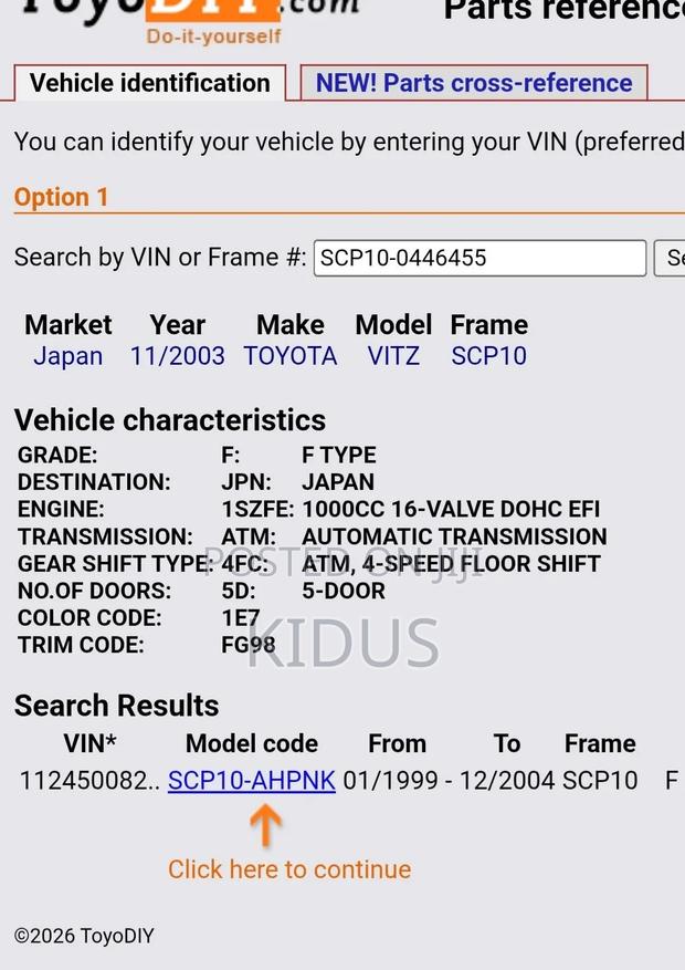 Toyota Vitz 2004 Silver